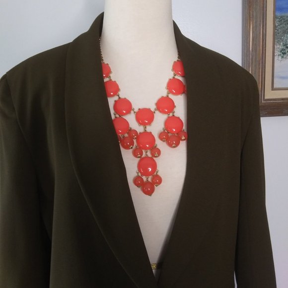 Baublebar statement necklace orangey pinkish baubles - Picture 2 of 16